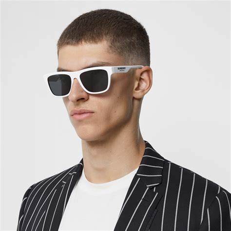 burberry top bar square frame sunglasses|burberry white reflective sunglasses.